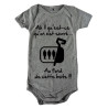 Body bébé 3ème mi temps humour "Sardines" Gris/Noir