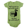 Body bébé 3ème mi temps humour "Sardines" Anis/Noir