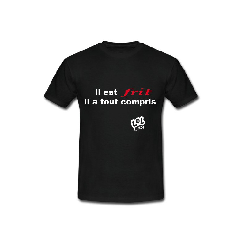 Tee shirt humour "Frit" Noir