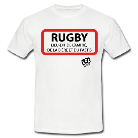 Tee shirt Lol Rugby "Ville Rugby" Blanc