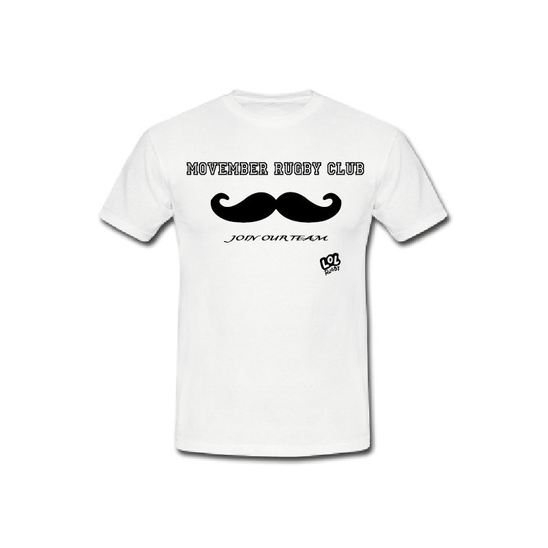 Tee shirt "Movember Rugby Club" Blanc
