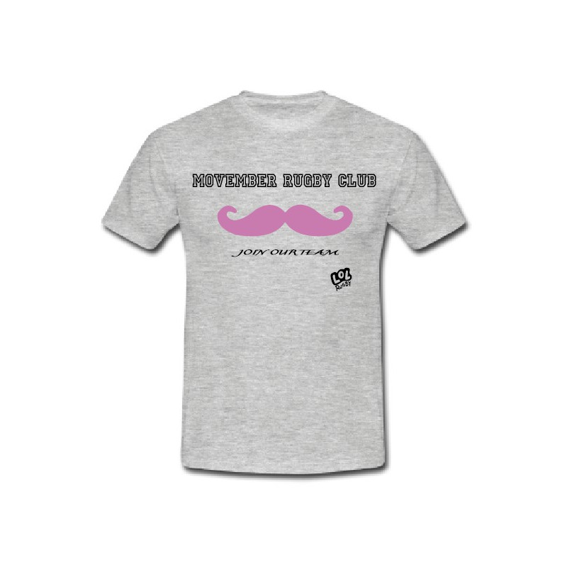 Tee shirt "Movember Rugby Club" Gris
