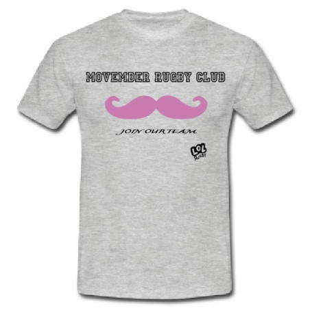 Tee shirt "Movember Rugby Club" Gris