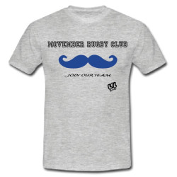 Tee shirt "Movember Rugby Club" Gris