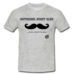 Tee shirt "Movember Rugby Club" Gris