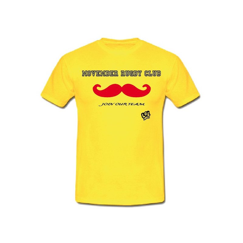 Tee shirt "Movember Rugby Club" Jaune