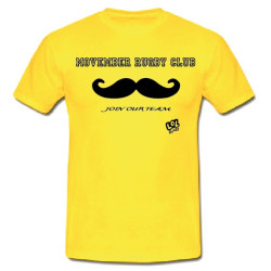 Tee shirt "Movember Rugby Club" Jaune