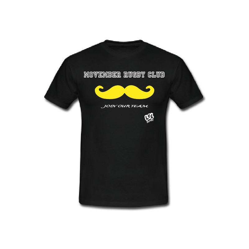 Tee shirt "Movember Rugby Club" Noir