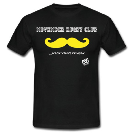 Tee shirt "Movember Rugby Club" Noir