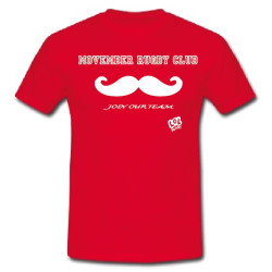 Tee shirt "Movember Rugby Club" Rouge