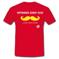 Tee shirt "Movember Rugby Club" Rouge