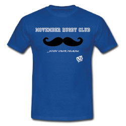 Tee shirt "Movember Rugby Club" Bleu