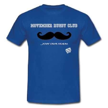 Tee shirt "Movember Rugby Club" Bleu