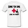 Tee shirt "Donne ton sang Joue au Rugby" Blanc