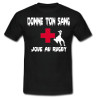 Tee shirt "Donne ton sang Joue au Rugby" Noir