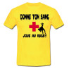 Tee shirt "Donne ton sang Joue au Rugby" Jaune
