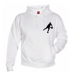 Sweat Capuche Rugby Essentiels Blanc