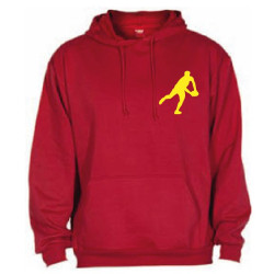 Sweat Capuche Rugby Essentiels Rouge