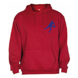 Sweat Capuche Rugby Essentiels Rouge