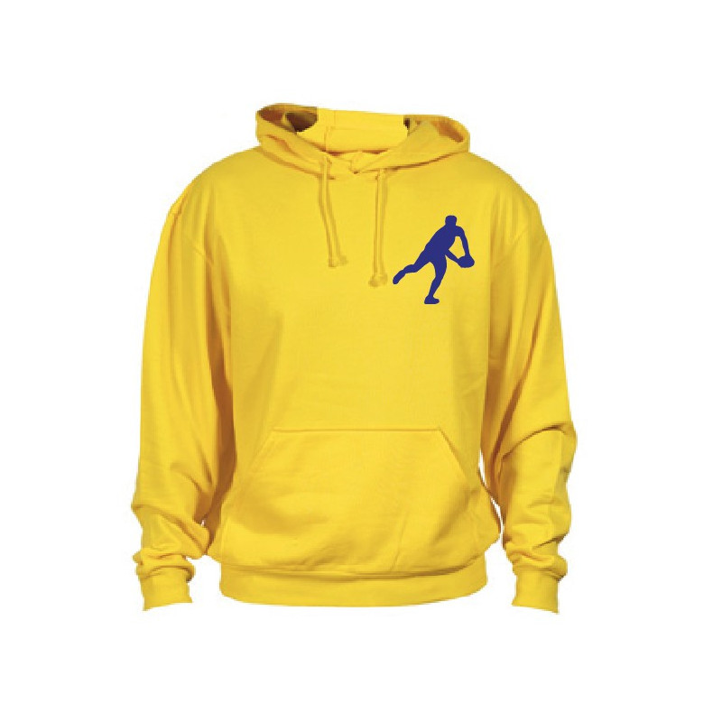 Sweat Capuche Rugby Essentiels Jaune