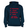 Sweat Capuche "Papa 100 % Rugby" Bleu marine