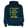Sweat Capuche "Papa 100 % Rugby" Bleu marine