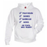 Sweat Capuche "Papa 100 % Rugby" Blanc