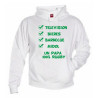 Sweat Capuche "Papa 100 % Rugby" Blanc