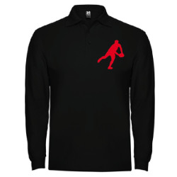 Polo manches longues "Essentiels" Noir