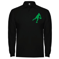 Polo manches longues "Essentiels" Noir