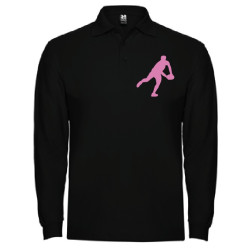 Polo manches longues "Essentiels" Noir