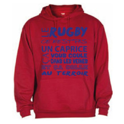 Sweat Capuche Rugby Terroir Rouge