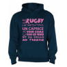 Sweat Capuche Rugby Terroir Bleu marine