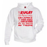 Sweat Capuche Rugby Terroir Blanc