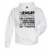 Sweat Capuche Rugby Terroir Blanc