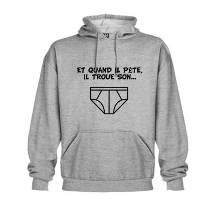 Sweat rugby Slip gris 