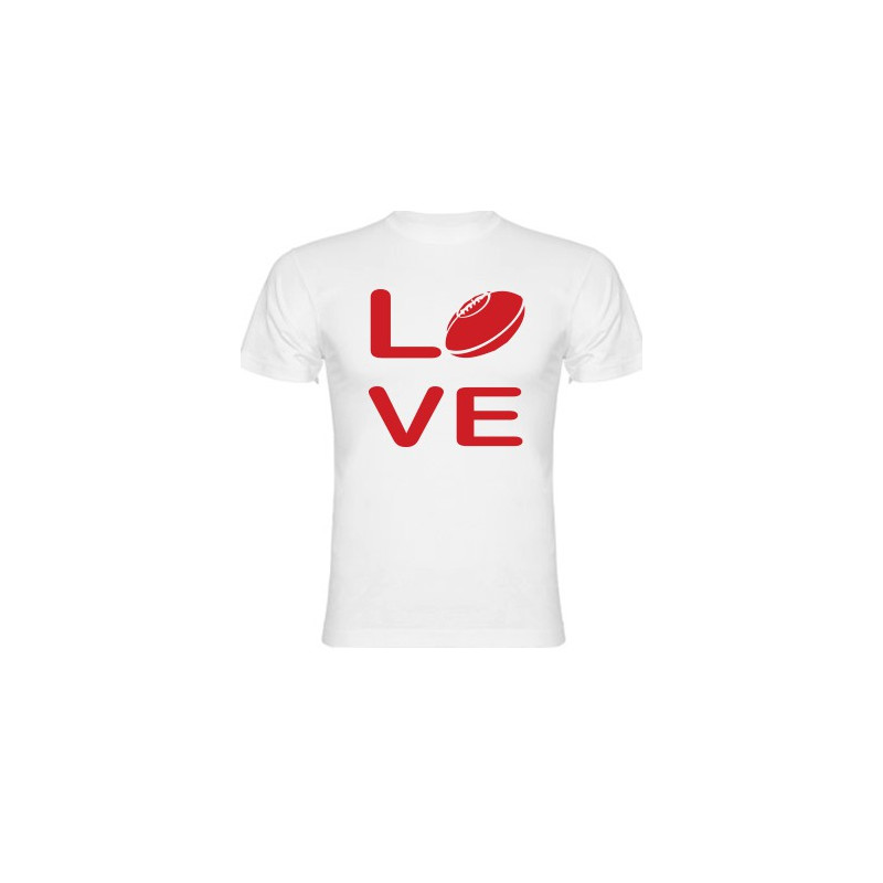 Tee shirt Love Rugby Blanc 