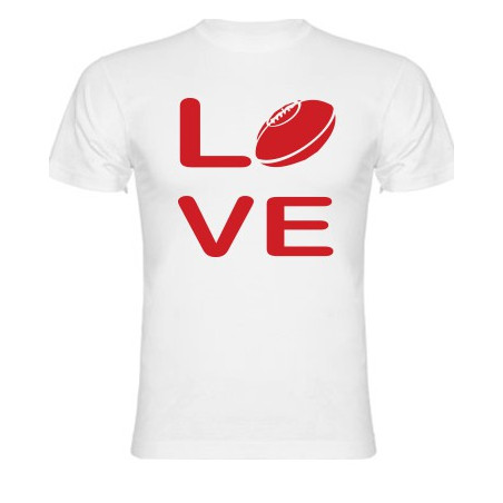 Tee shirt Love Rugby Blanc 