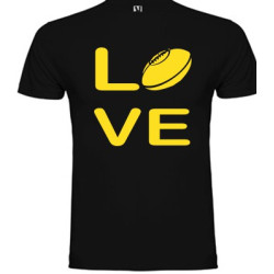 Tee shirt Love Rugby Noir