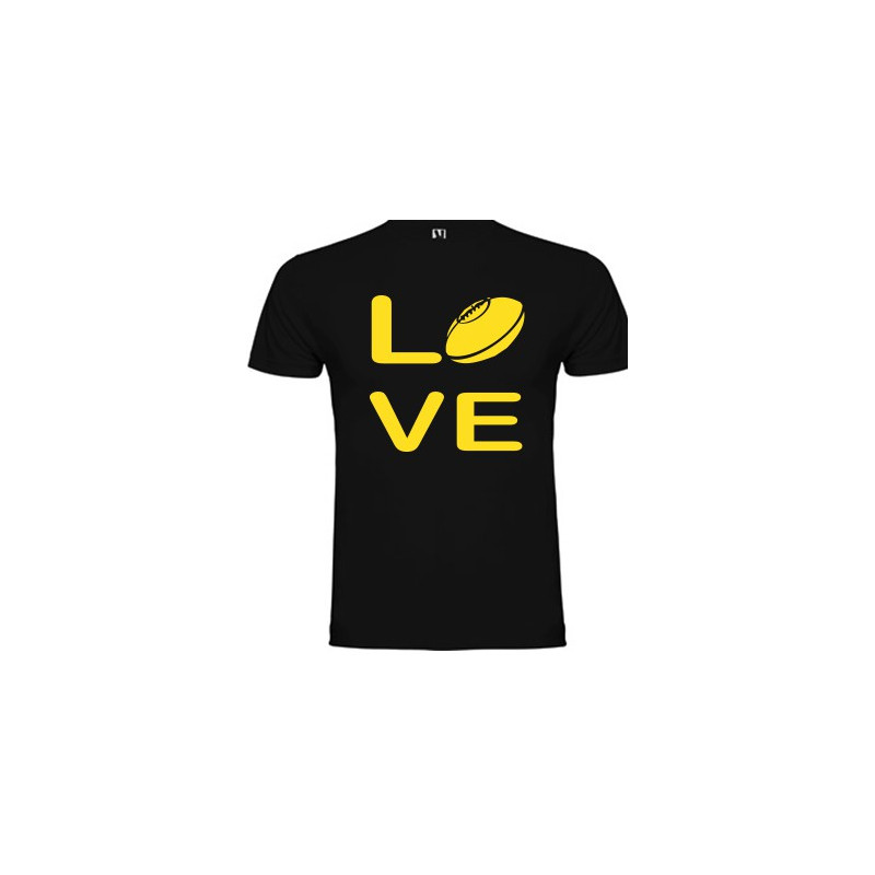 Tee shirt Love Rugby Noir