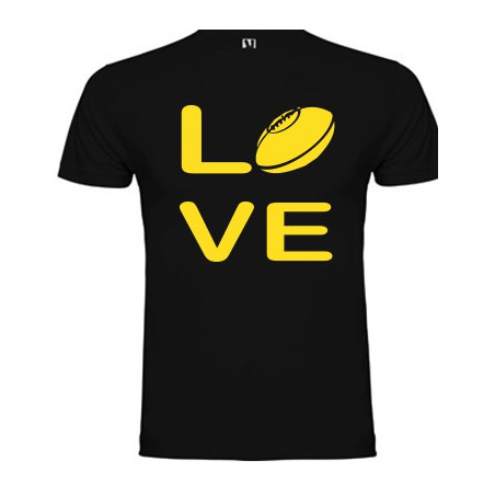 Tee shirt Love Rugby Noir