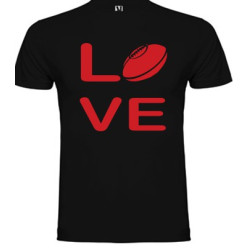 Tee shirt Love Rugby Noir