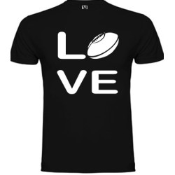 Tee shirt Love Rugby Noir