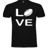 Tee shirt Love Rugby Noir