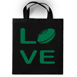 Sac en toile Love Rugby Noir/ Vert 