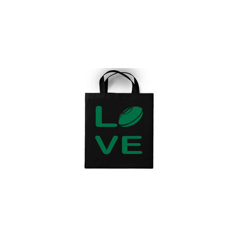 Sac en toile Love Rugby Noir/ Vert 