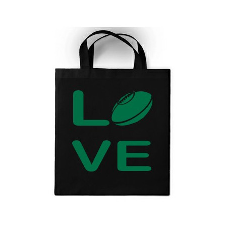 Sac en toile Love Rugby Noir/ Vert 