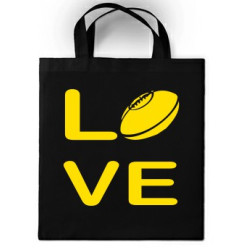 Sac en toile Love Rugby Noir/ Jaune