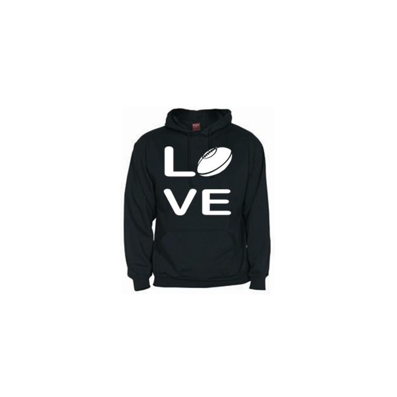 Sweat Love Rugby noir 