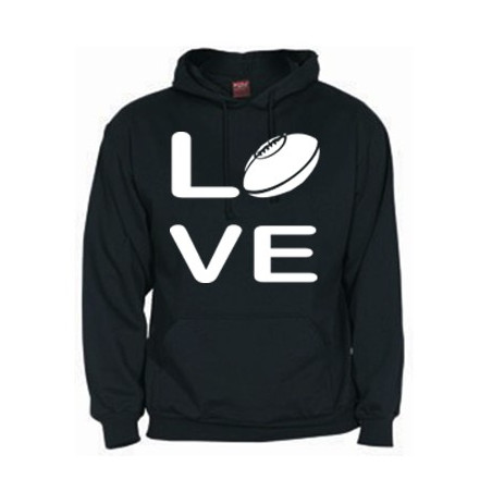 Sweat Love Rugby noir 
